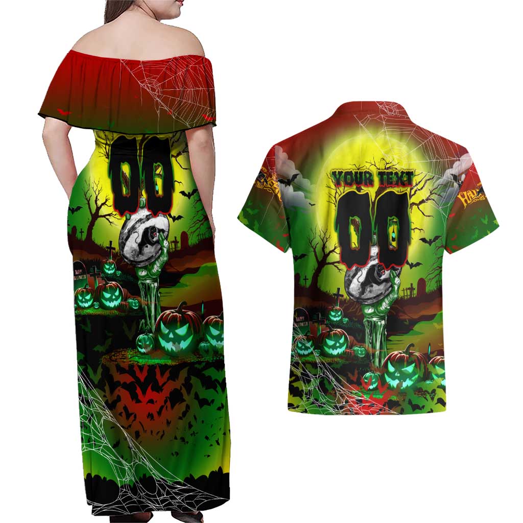 We Are Panthers Halloween Couples Matching Off Shoulder Maxi Dress and Hawaiian Shirt Pumpkin Scary Spooky Season - Aussie Hoodie