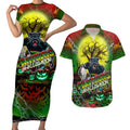 We Are Panthers Halloween Couples Matching Short Sleeve Bodycon Dress and Hawaiian Shirt Pumpkin Scary Spooky Season - Aussie Hoodie