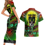 We Are Panthers Halloween Couples Matching Short Sleeve Bodycon Dress and Hawaiian Shirt Pumpkin Scary Spooky Season - Aussie Hoodie