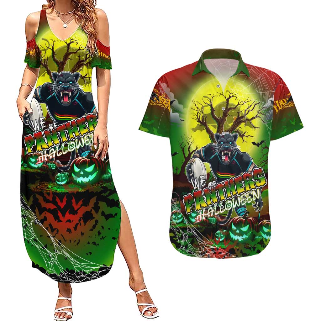 We Are Panthers Halloween Couples Matching Summer Maxi Dress and Hawaiian Shirt Pumpkin Scary Spooky Season - Aussie Hoodie