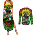We Are Panthers Halloween Couples Matching Summer Maxi Dress and Long Sleeve Button Shirt Pumpkin Scary Spooky Season - Aussie Hoodie