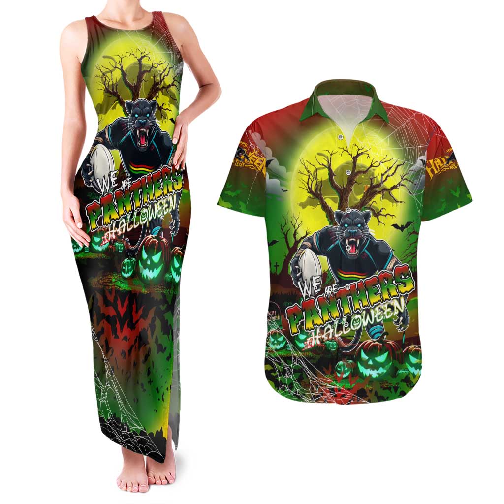 We Are Panthers Halloween Couples Matching Tank Maxi Dress and Hawaiian Shirt Pumpkin Scary Spooky Season - Aussie Hoodie