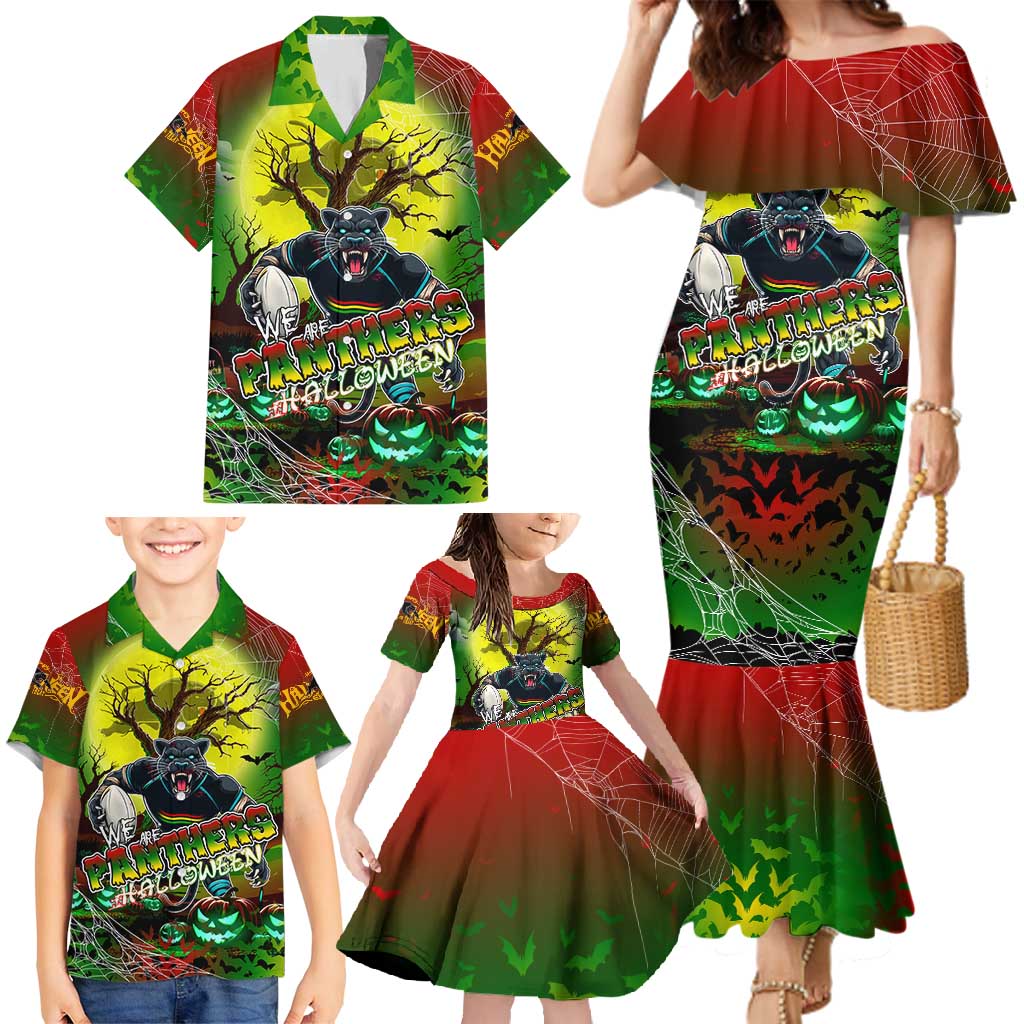 We Are Panthers Halloween Family Matching Mermaid Dress and Hawaiian Shirt Pumpkin Scary Spooky Season - Aussie Hoodie