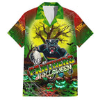 We Are Panthers Halloween Family Matching Off The Shoulder Long Sleeve Dress and Hawaiian Shirt Pumpkin Scary Spooky Season - Aussie Hoodie