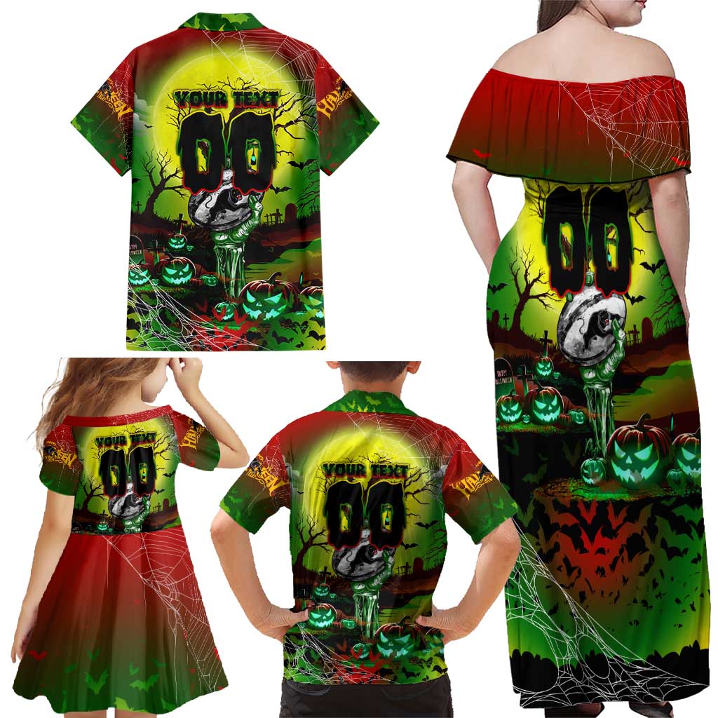 We Are Panthers Halloween Family Matching Off Shoulder Maxi Dress and Hawaiian Shirt Pumpkin Scary Spooky Season - Aussie Hoodie