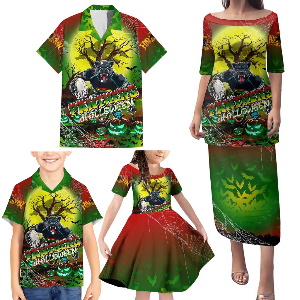 We Are Panthers Halloween Family Matching Puletasi and Hawaiian Shirt Pumpkin Scary Spooky Season - Aussie Hoodie