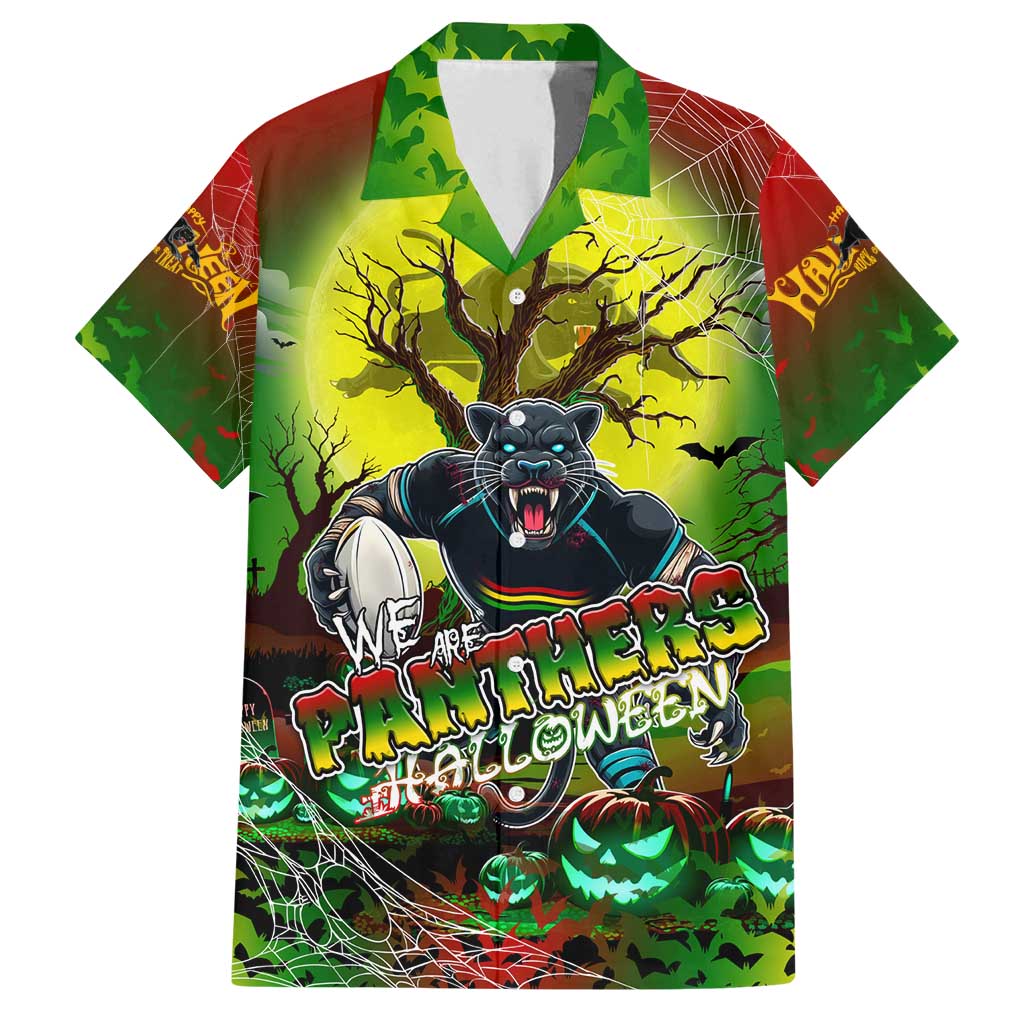 We Are Panthers Halloween Family Matching Puletasi and Hawaiian Shirt Pumpkin Scary Spooky Season - Aussie Hoodie