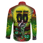 We Are Panthers Halloween Family Matching Puletasi and Hawaiian Shirt Pumpkin Scary Spooky Season - Aussie Hoodie