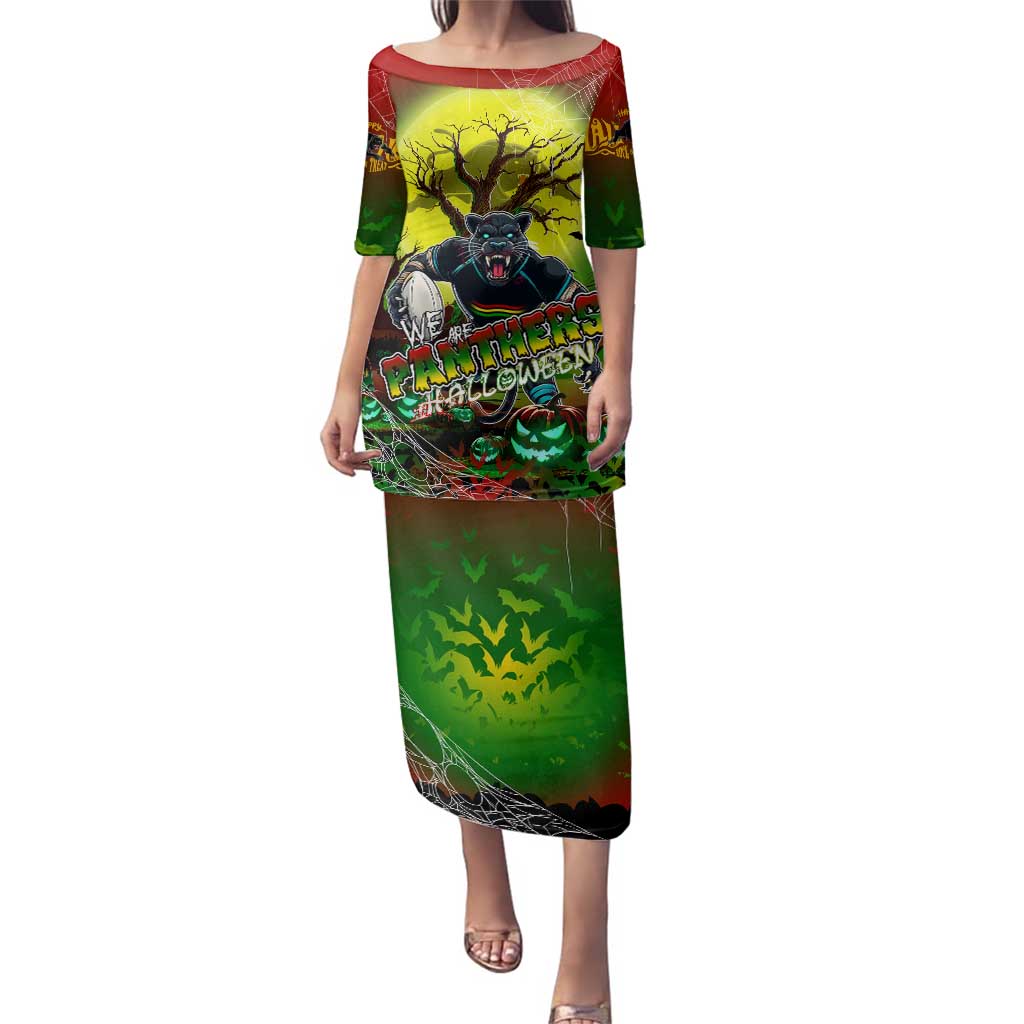 We Are Panthers Halloween Family Matching Puletasi and Hawaiian Shirt Pumpkin Scary Spooky Season - Aussie Hoodie