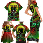 We Are Panthers Halloween Family Matching Short Sleeve Bodycon Dress and Hawaiian Shirt Pumpkin Scary Spooky Season - Aussie Hoodie