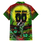 We Are Panthers Halloween Family Matching Short Sleeve Bodycon Dress and Hawaiian Shirt Pumpkin Scary Spooky Season - Aussie Hoodie