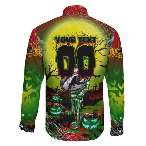 We Are Panthers Halloween Family Matching Short Sleeve Bodycon Dress and Hawaiian Shirt Pumpkin Scary Spooky Season - Aussie Hoodie