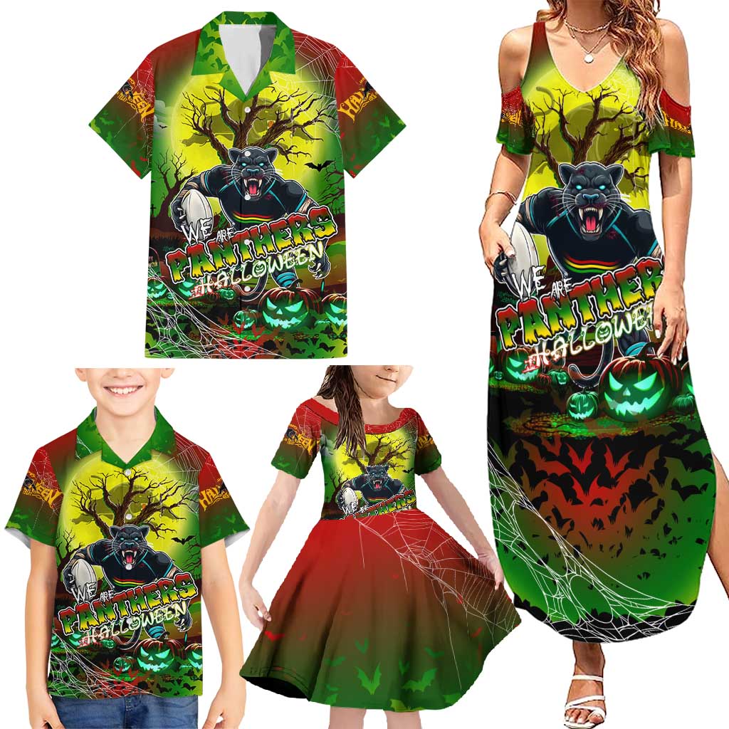 We Are Panthers Halloween Family Matching Summer Maxi Dress and Hawaiian Shirt Pumpkin Scary Spooky Season - Aussie Hoodie