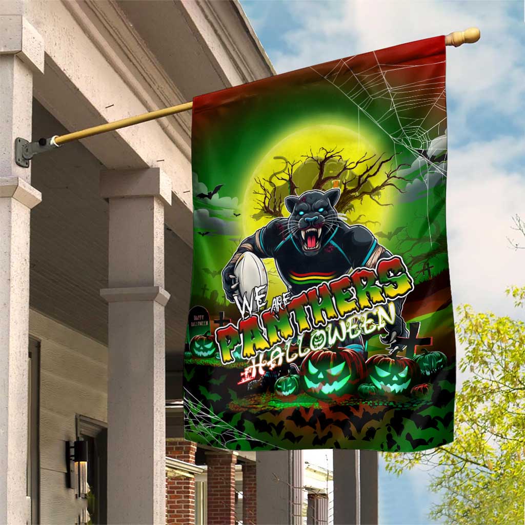 We Are Panthers Halloween Garden Flag Pumpkin Scary Spooky Season - Aussie Hoodie