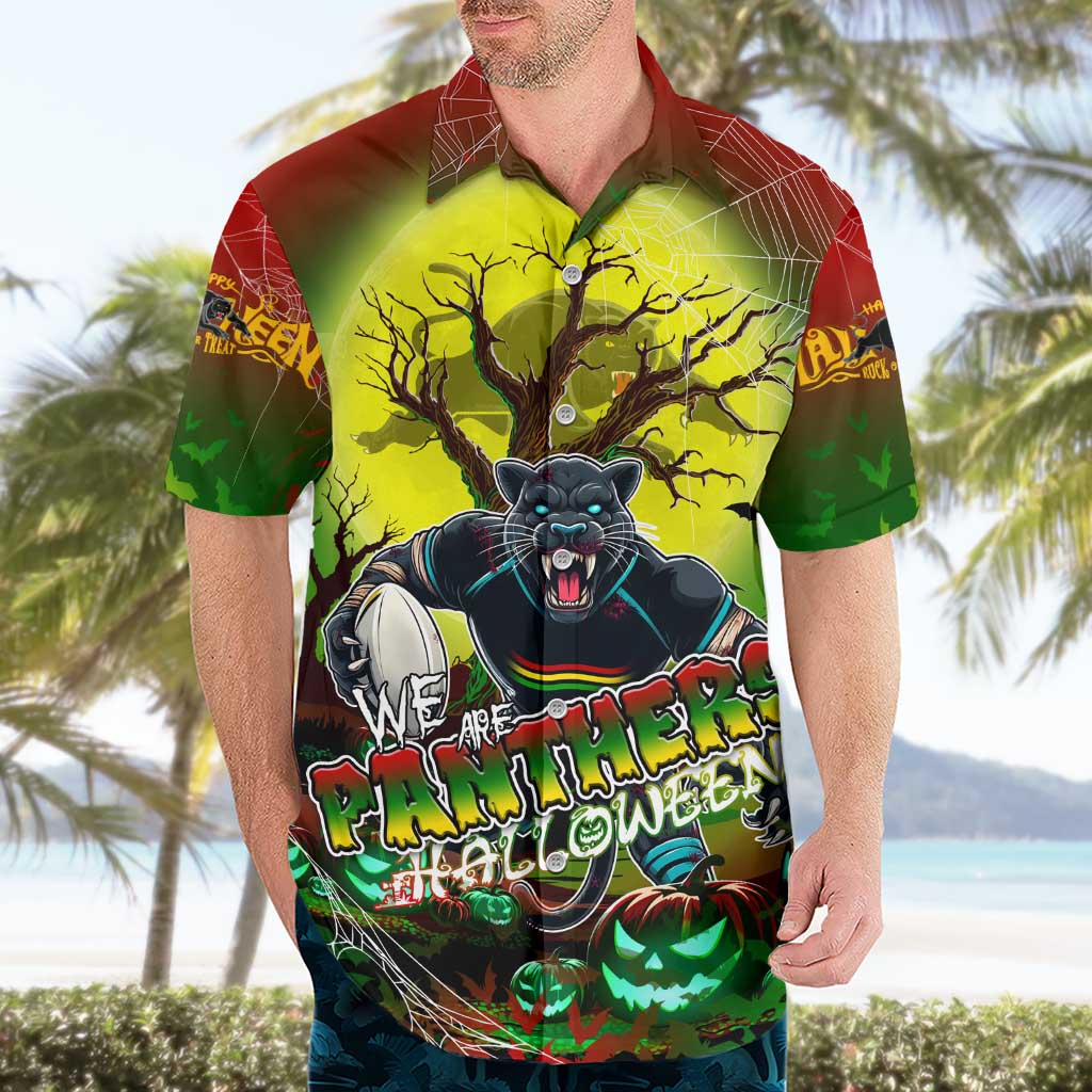 We Are Panthers Halloween Hawaiian Shirt Pumpkin Scary Spooky Season - Aussie Hoodie