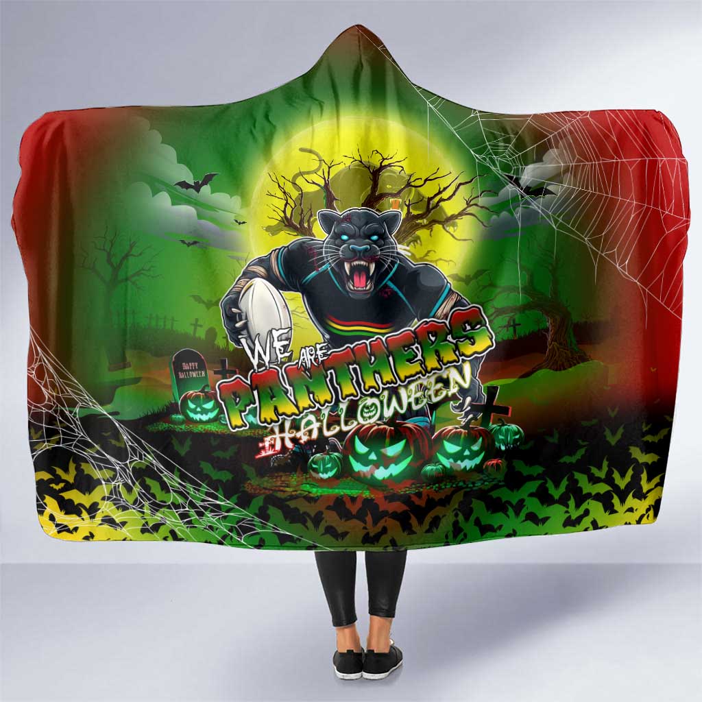 We Are Panthers Halloween Hooded Blanket Pumpkin Scary Spooky Season - Aussie Hoodie