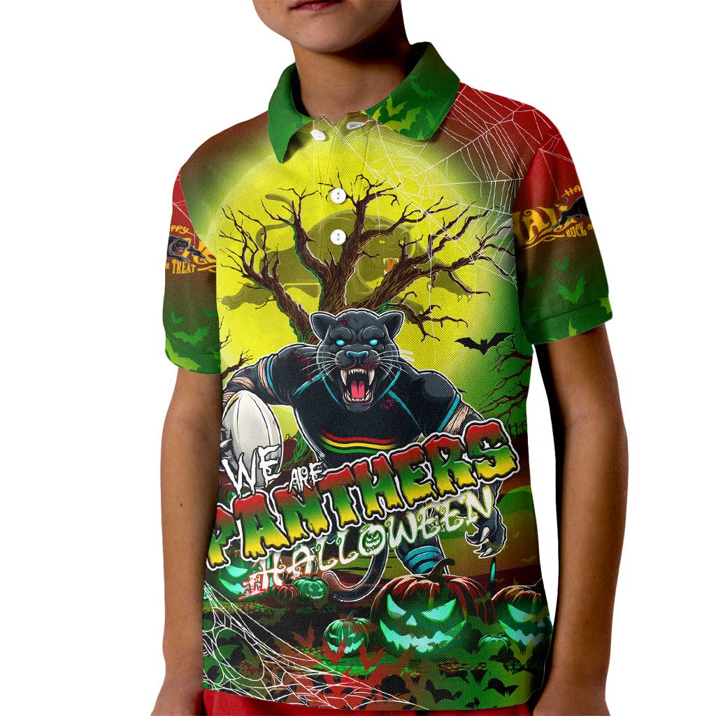 We Are Panthers Halloween Kid Polo Shirt Pumpkin Scary Spooky Season - Aussie Hoodie