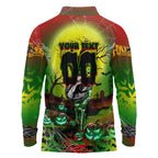 We Are Panthers Halloween Long Sleeve Polo Shirt Pumpkin Scary Spooky Season - Aussie Hoodie