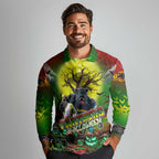 We Are Panthers Halloween Long Sleeve Polo Shirt Pumpkin Scary Spooky Season - Aussie Hoodie