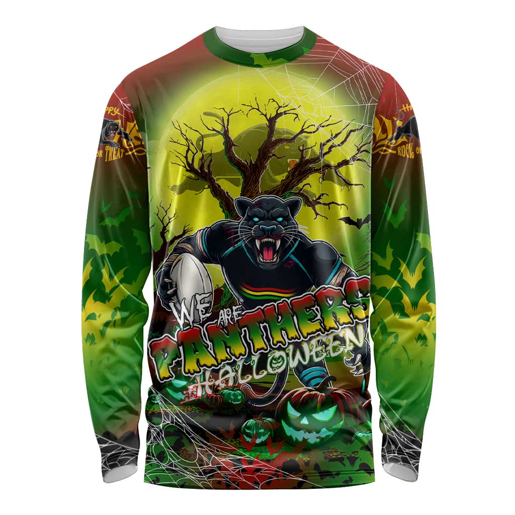 We Are Panthers Halloween Long Sleeve Shirt Pumpkin Scary Spooky Season - Aussie Hoodie