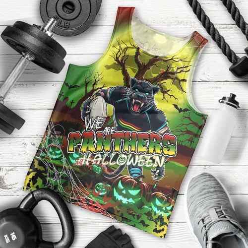 We Are Panthers Halloween Men Tank Top Pumpkin Scary Spooky Season - Aussie Hoodie