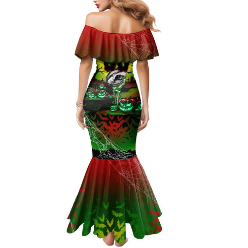We Are Panthers Halloween Mermaid Dress Pumpkin Scary Spooky Season - Aussie Hoodie