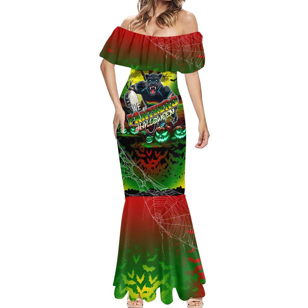 We Are Panthers Halloween Mermaid Dress Pumpkin Scary Spooky Season - Aussie Hoodie