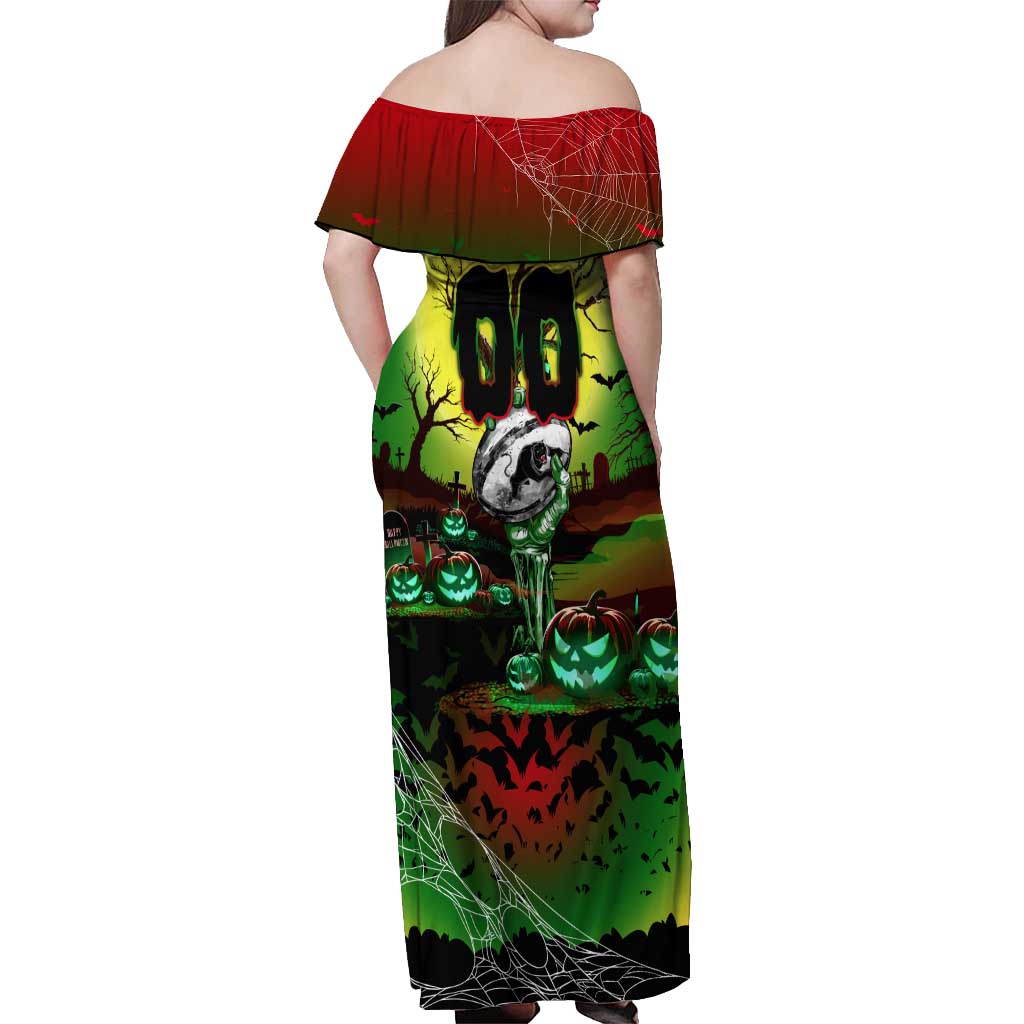 We Are Panthers Halloween Off Shoulder Maxi Dress Pumpkin Scary Spooky Season - Aussie Hoodie