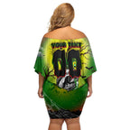 We Are Panthers Halloween Off Shoulder Short Dress Pumpkin Scary Spooky Season - Aussie Hoodie