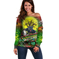 We Are Panthers Halloween Off Shoulder Sweater Pumpkin Scary Spooky Season - Aussie Hoodie