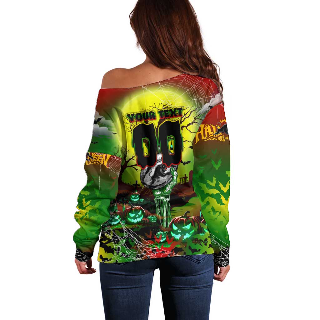 We Are Panthers Halloween Off Shoulder Sweater Pumpkin Scary Spooky Season - Aussie Hoodie