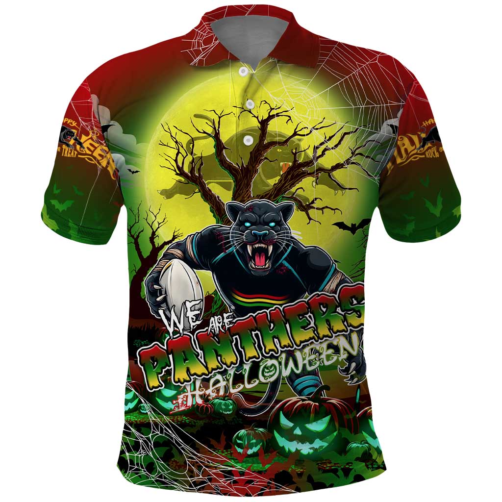 We Are Panthers Halloween Polo Shirt Pumpkin Scary Spooky Season - Aussie Hoodie
