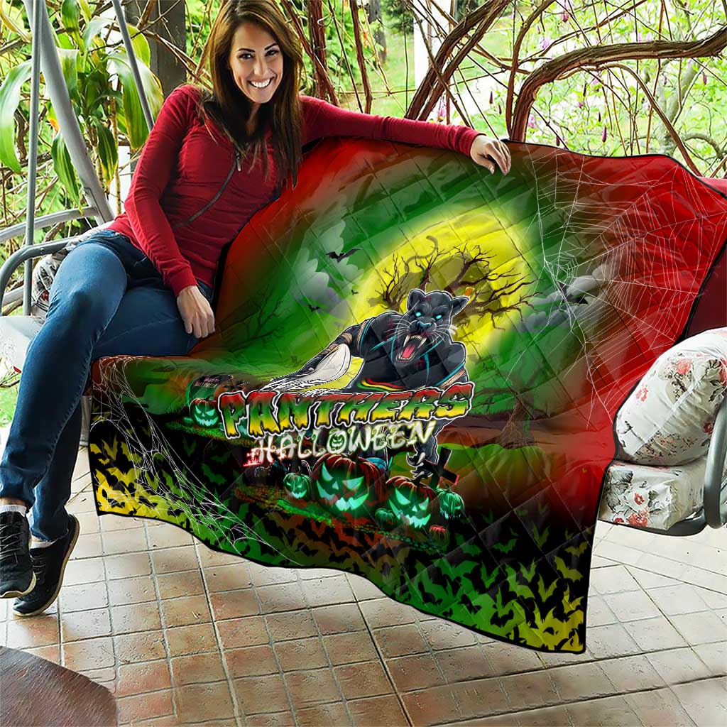 We Are Panthers Halloween Quilt Pumpkin Scary Spooky Season - Aussie Hoodie
