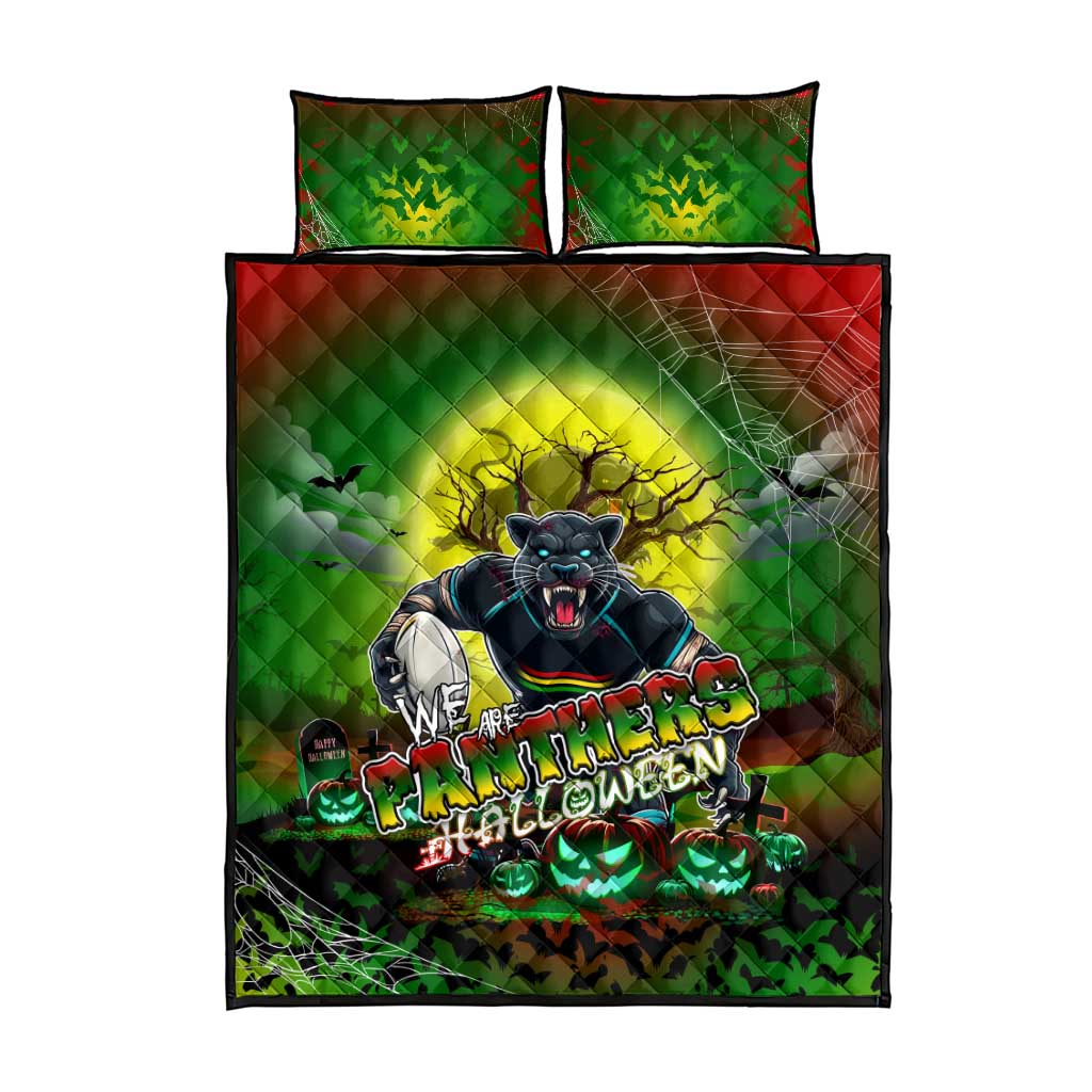 We Are Panthers Halloween Quilt Bed Set Pumpkin Scary Spooky Season - Aussie Hoodie
