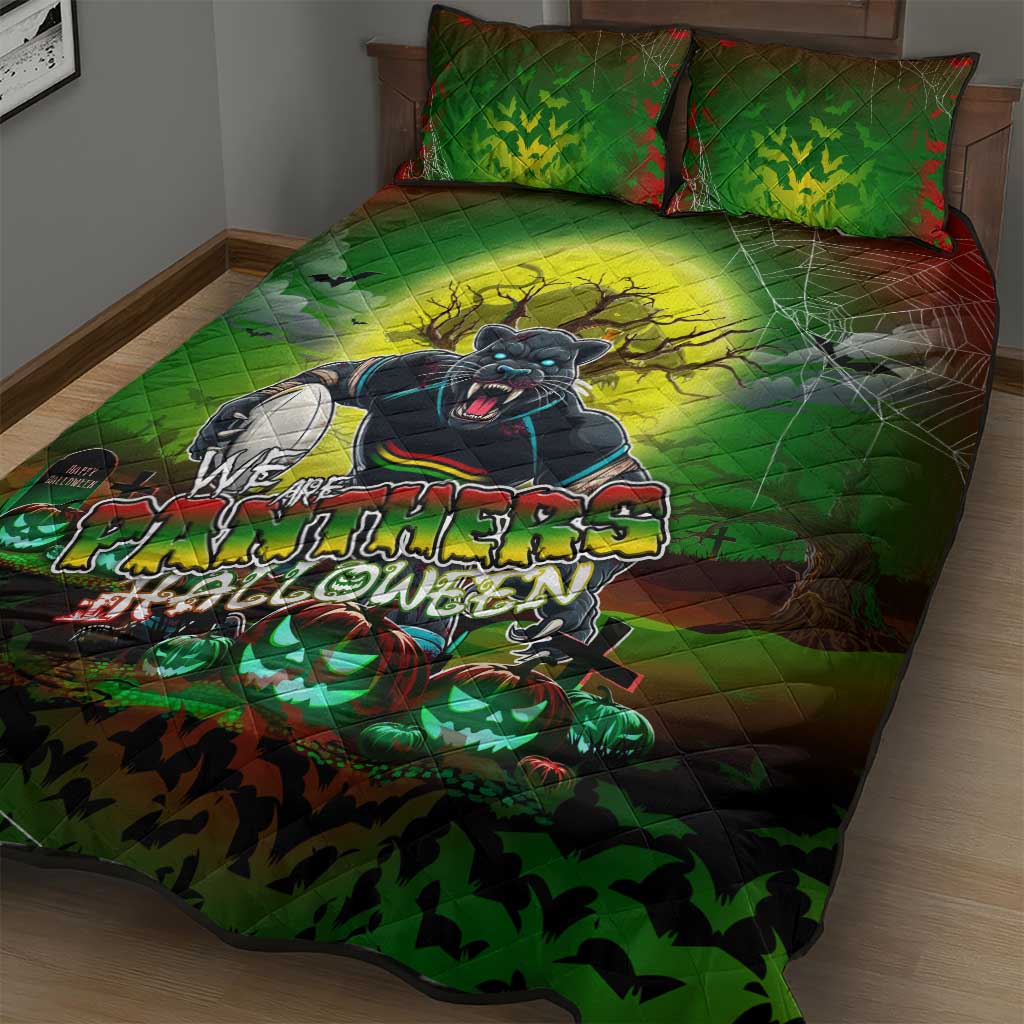 We Are Panthers Halloween Quilt Bed Set Pumpkin Scary Spooky Season - Aussie Hoodie