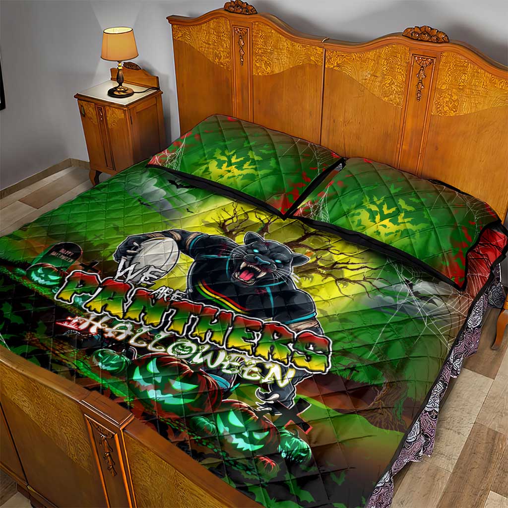 We Are Panthers Halloween Quilt Bed Set Pumpkin Scary Spooky Season - Aussie Hoodie