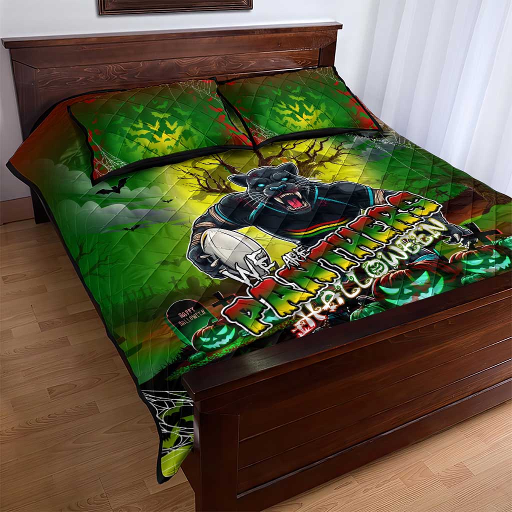 We Are Panthers Halloween Quilt Bed Set Pumpkin Scary Spooky Season - Aussie Hoodie