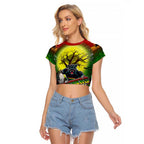We Are Panthers Halloween Raglan Cropped T Shirt Pumpkin Scary Spooky Season - Aussie Hoodie