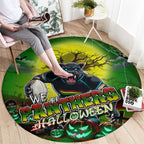 We Are Panthers Halloween Round Carpet Pumpkin Scary Spooky Season - Aussie Hoodie