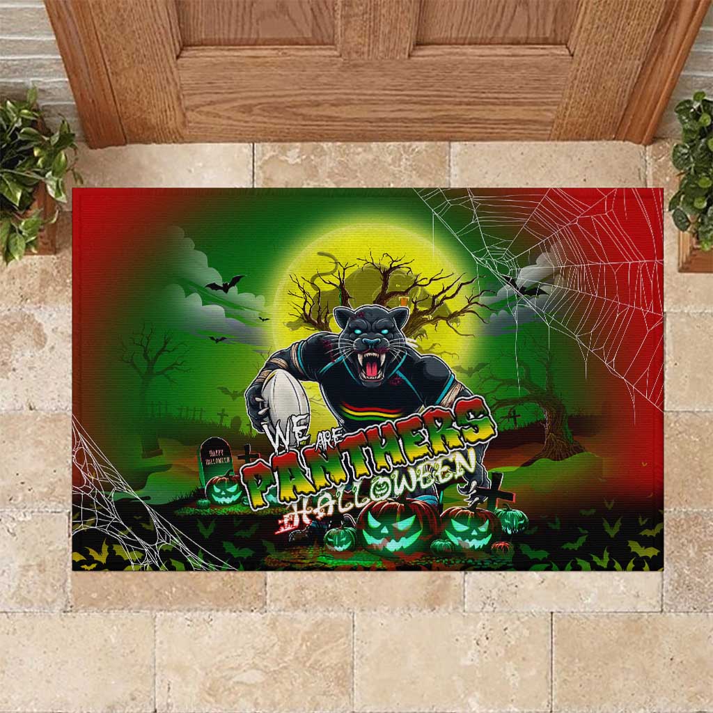 We Are Panthers Halloween Rubber Doormat Pumpkin Scary Spooky Season - Aussie Hoodie