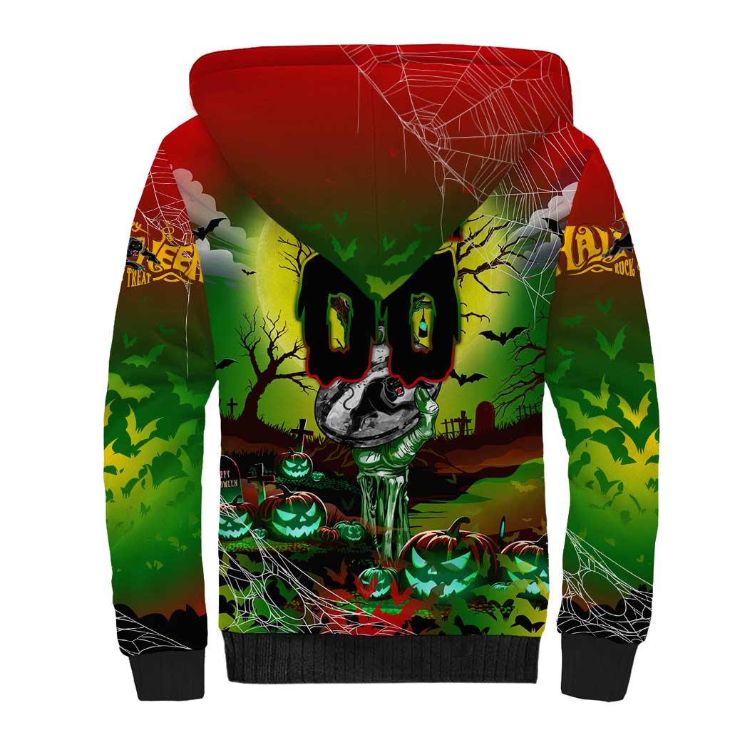 We Are Panthers Halloween Sherpa Hoodie Pumpkin Scary Spooky Season - Aussie Hoodie