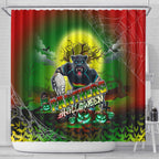 We Are Panthers Halloween Shower Curtain Pumpkin Scary Spooky Season - Aussie Hoodie