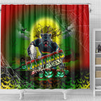 We Are Panthers Halloween Shower Curtain Pumpkin Scary Spooky Season - Aussie Hoodie