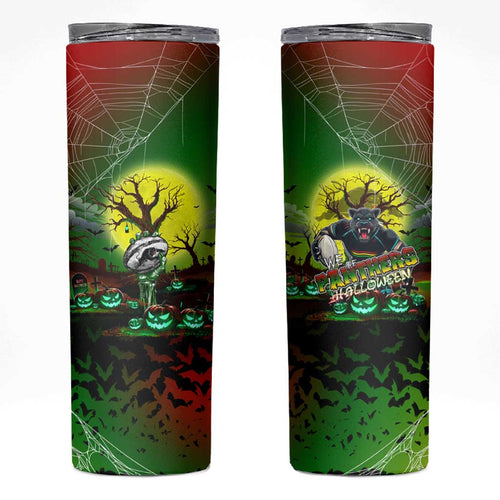 We Are Panthers Halloween Skinny Tumbler Pumpkin Scary Spooky Season - Aussie Hoodie