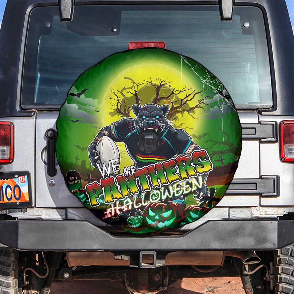 We Are Panthers Halloween Spare Tire Cover Pumpkin Scary Spooky Season - Aussie Hoodie