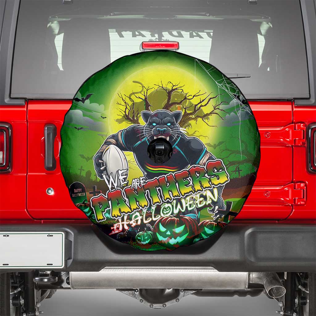We Are Panthers Halloween Spare Tire Cover Pumpkin Scary Spooky Season - Aussie Hoodie
