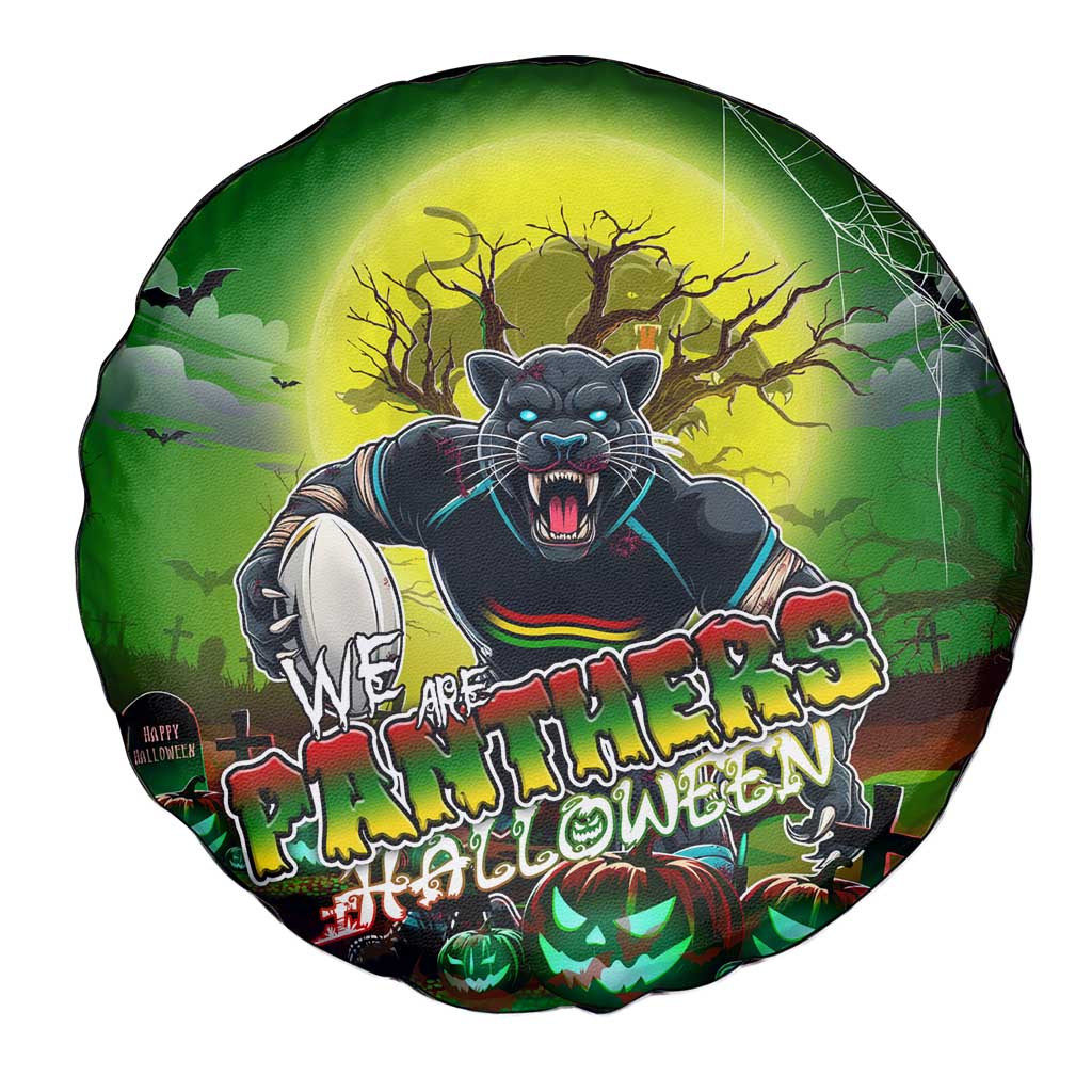 We Are Panthers Halloween Spare Tire Cover Pumpkin Scary Spooky Season - Aussie Hoodie