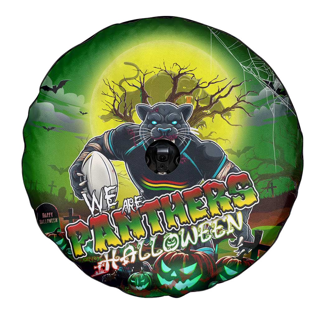 We Are Panthers Halloween Spare Tire Cover Pumpkin Scary Spooky Season - Aussie Hoodie