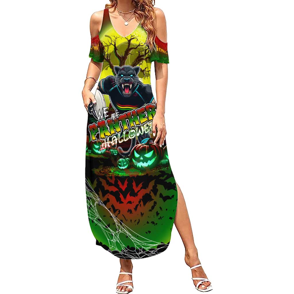 We Are Panthers Halloween Summer Maxi Dress Pumpkin Scary Spooky Season - Aussie Hoodie