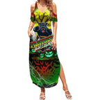 We Are Panthers Halloween Summer Maxi Dress Pumpkin Scary Spooky Season - Aussie Hoodie